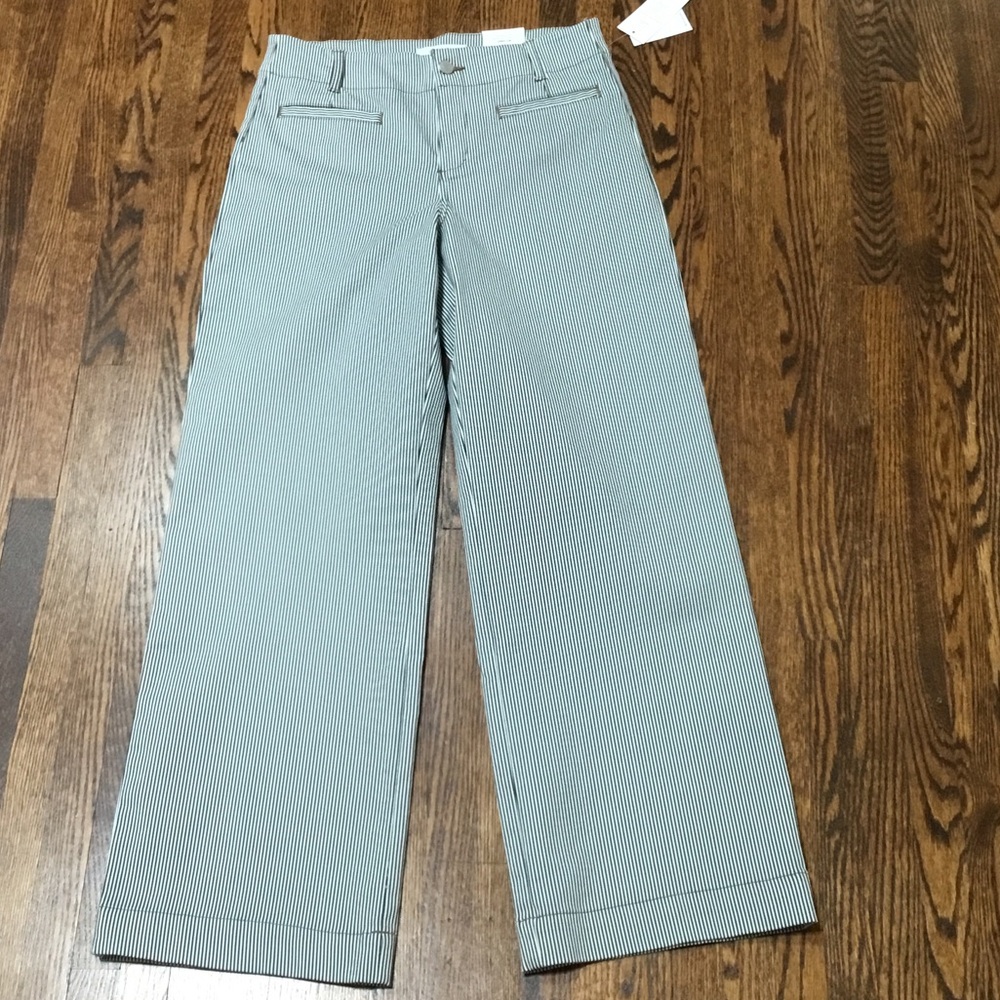 NWT Navy and White Pinstripe Trousers